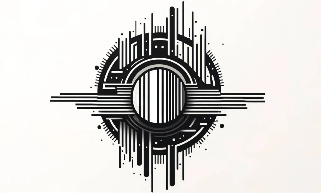 Modern abstract logo design with geometric line patterns