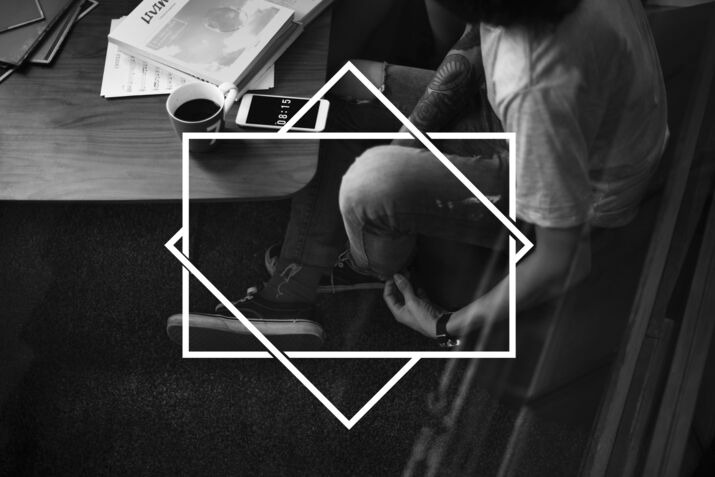 Modern geometric logo design concept